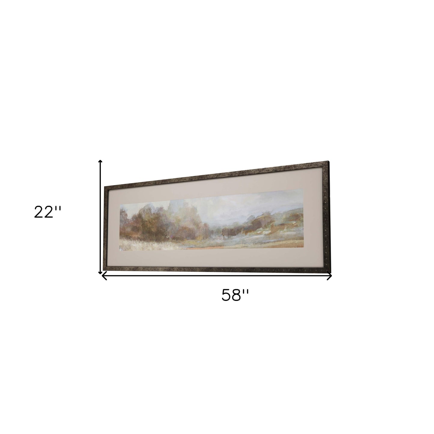Focused Fields - Breeze Framed Art Brown Picture Frame Print Wall Art