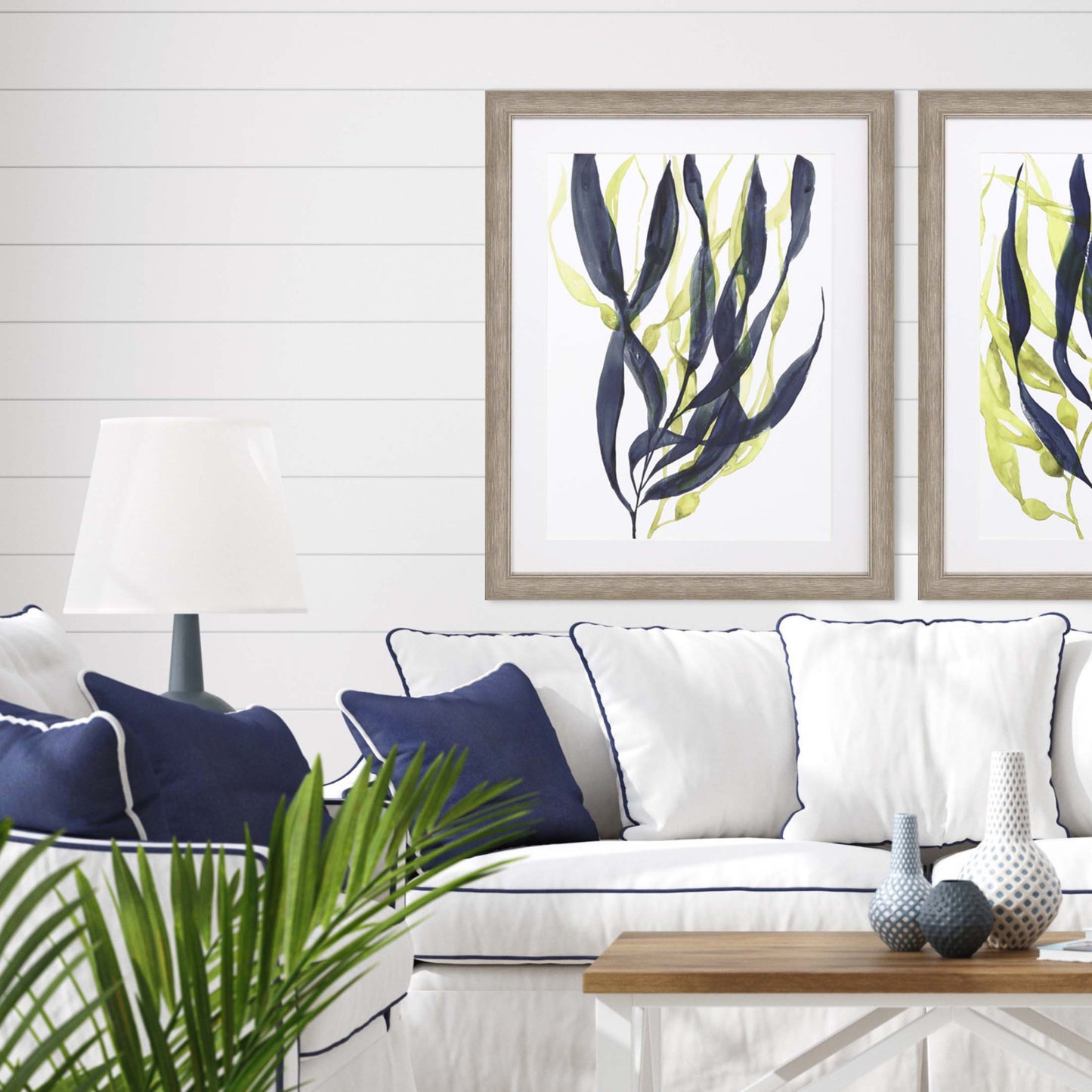 Kelp Embrace I Framed Art Silver Picture Frame Print Wall Art