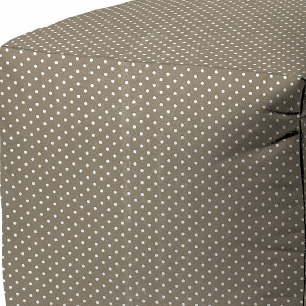 17" Yellow Cube Polka Dots Indoor Outdoor Pouf Cover