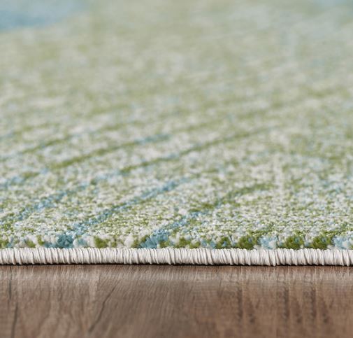 8' X 11' Blue Abstract Dhurrie Area Rug
