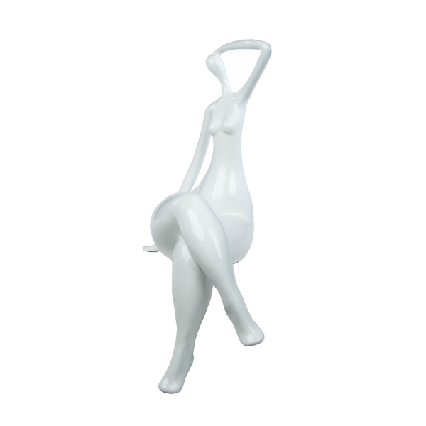 White Strike a Pose Large Sculpture