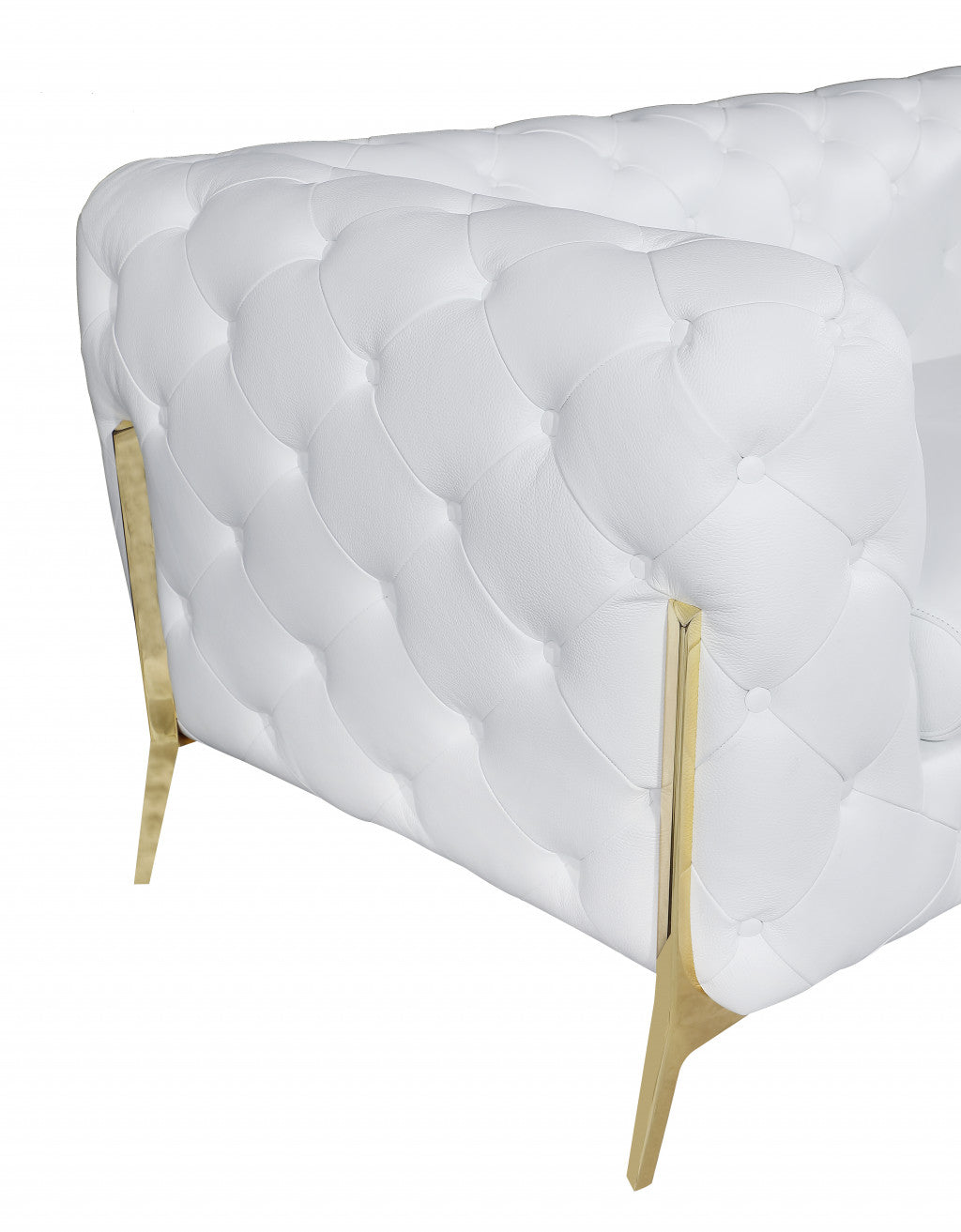 93" White And Gold Sofa