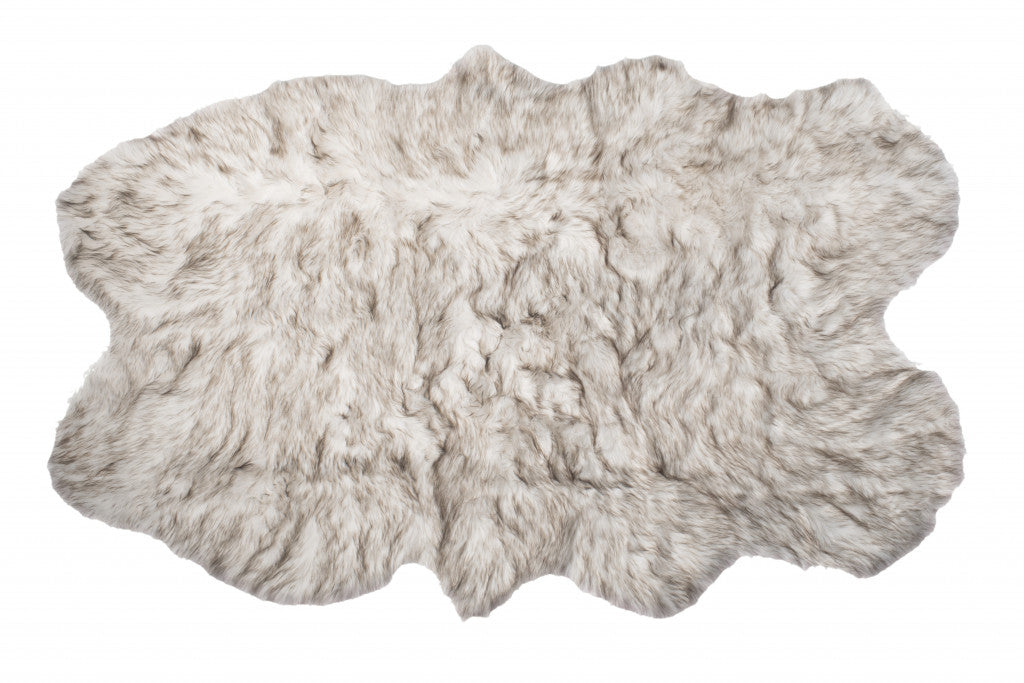4' X 6' Ombre Chocolate Faux Fur Washable Non Skid Area Rug