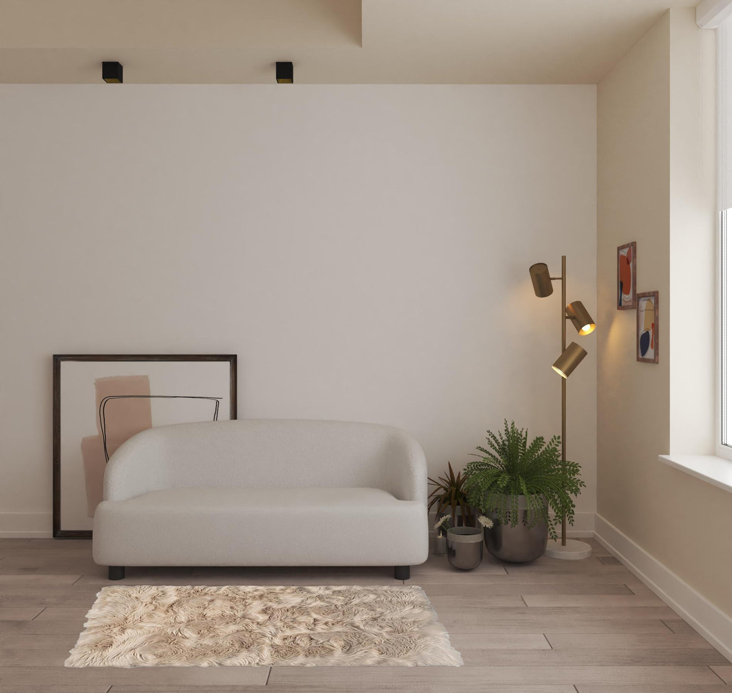 3' X 5' Taupe Non Skid Area Rug