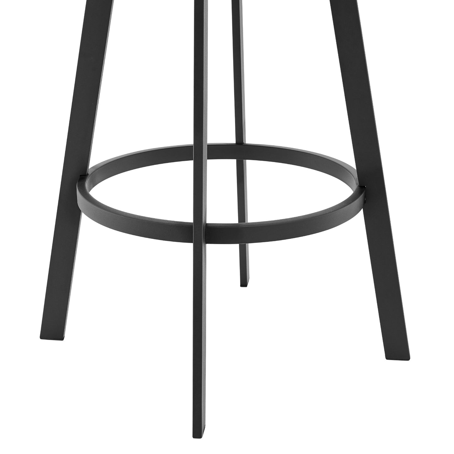 30" Timeless Slate Grey Faux Leather Silver Finish Swivel Counter Stool
