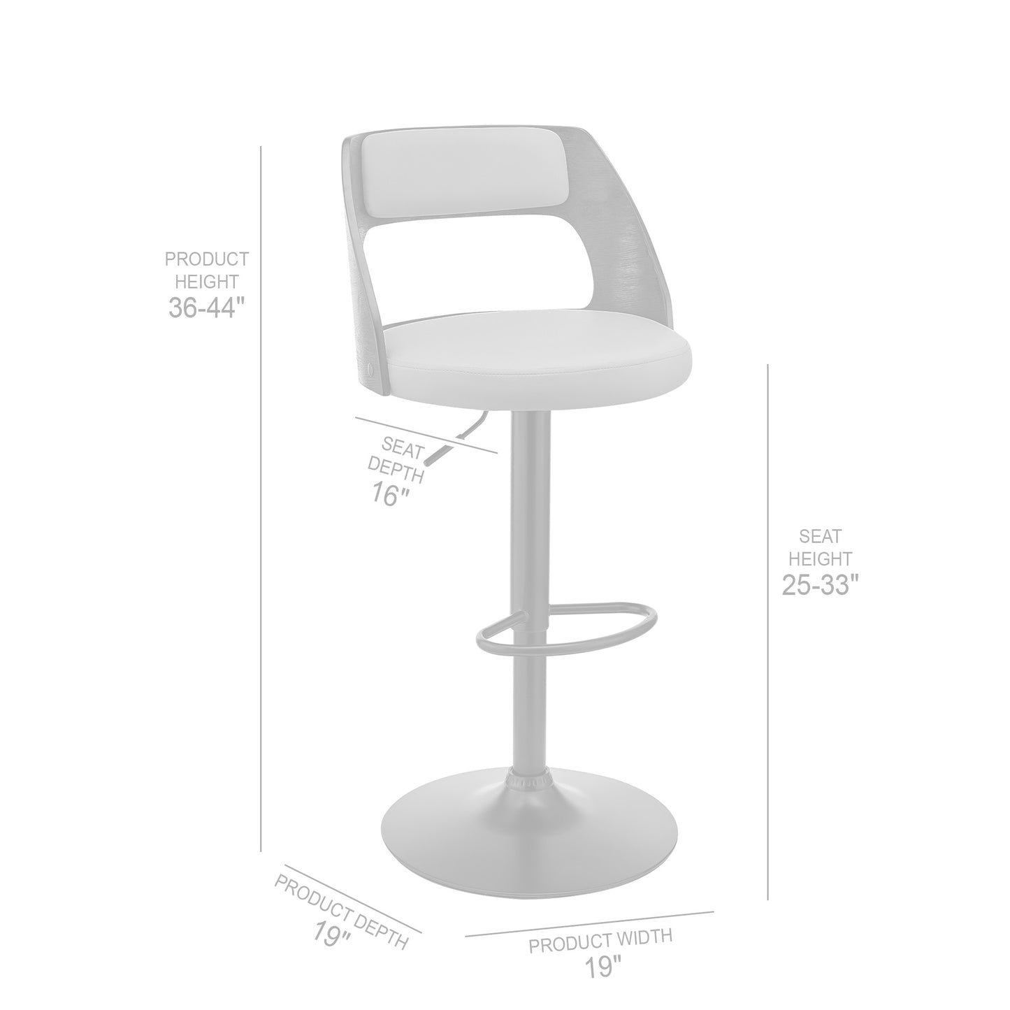 Cream Upholstered Black Base Adjustable Swivel Bar Stool