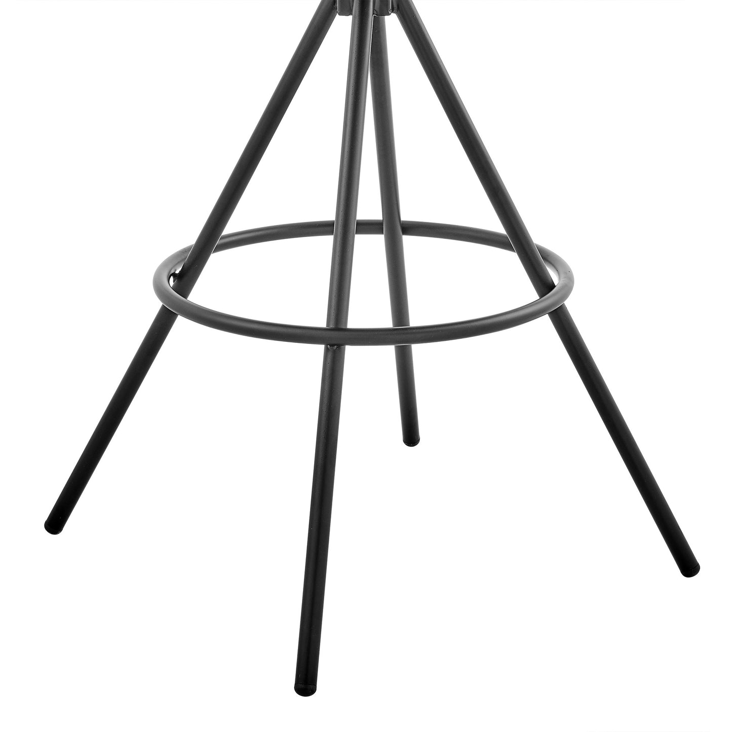 41" Charcoal Microfiber and Black Iron Bar Height Chair