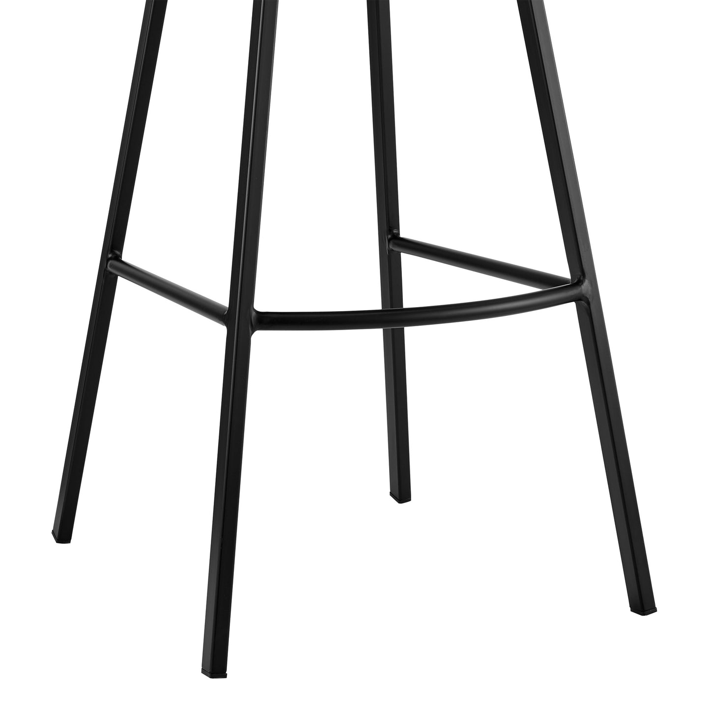 38" Gray Faux Leather And Iron Counter Height Bar Chair