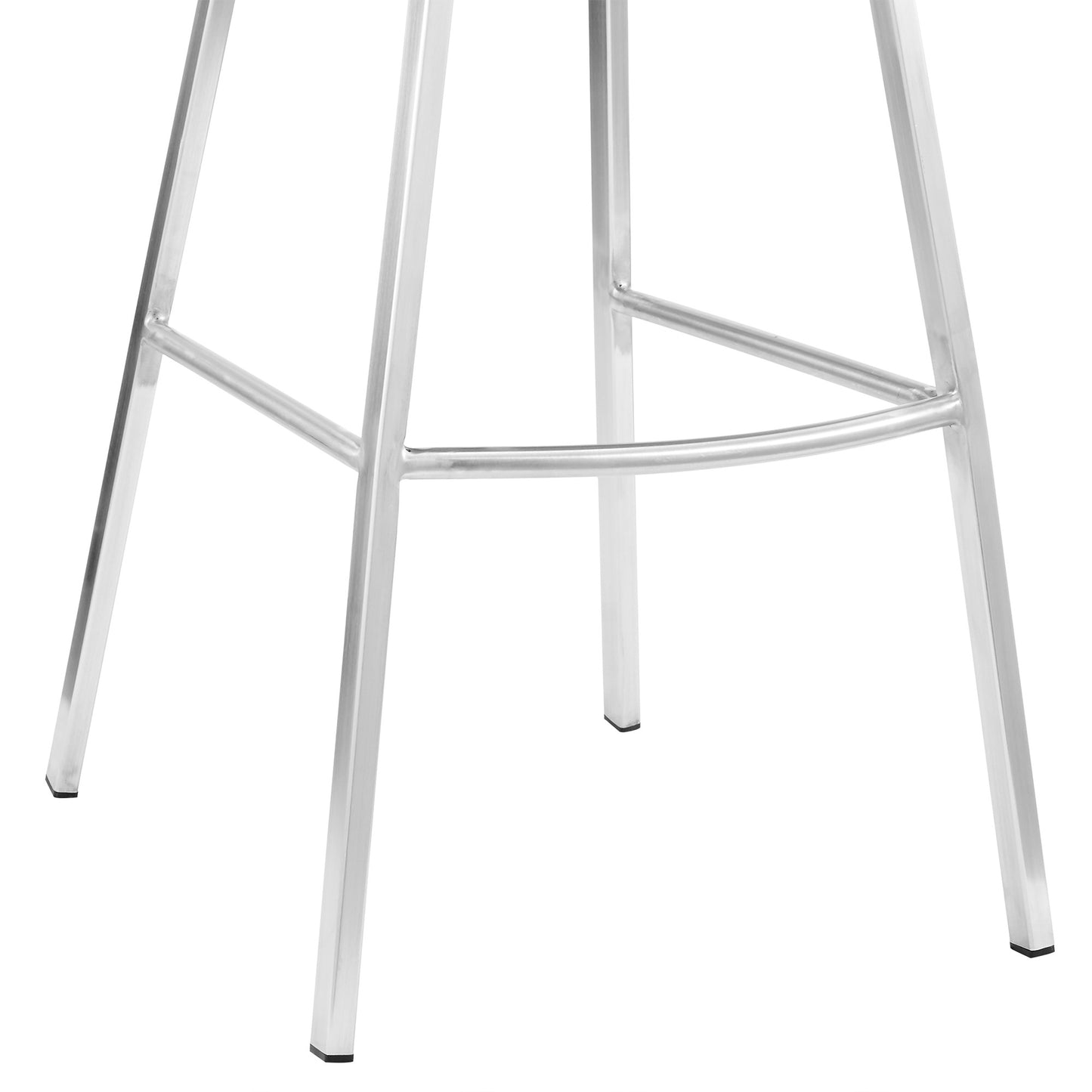 38" Gray Faux Leather And Iron Counter Height Bar Chair