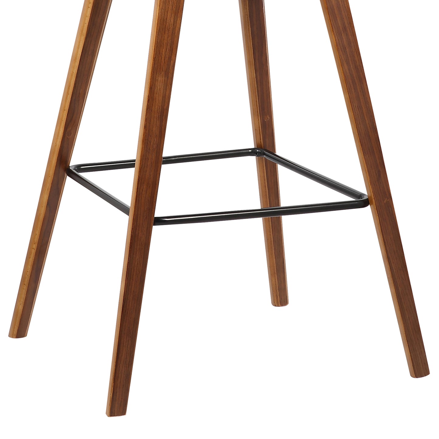 36" Brown Solid Wood Low Back Counter Height Bar Chair With Footrest