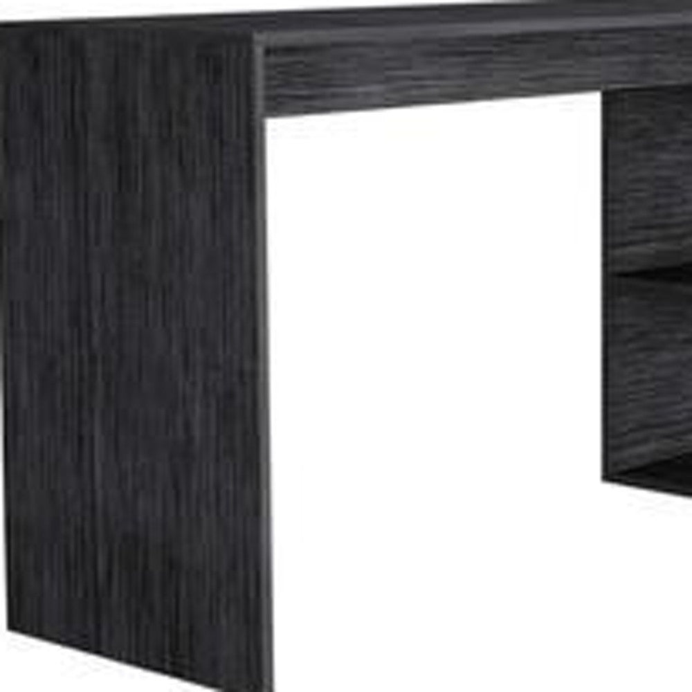 60" Gray Particle Board Computer Desk