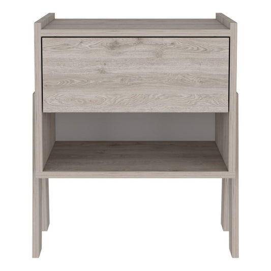 Sleek and Trendy Light Grey Bedroom Nightstand