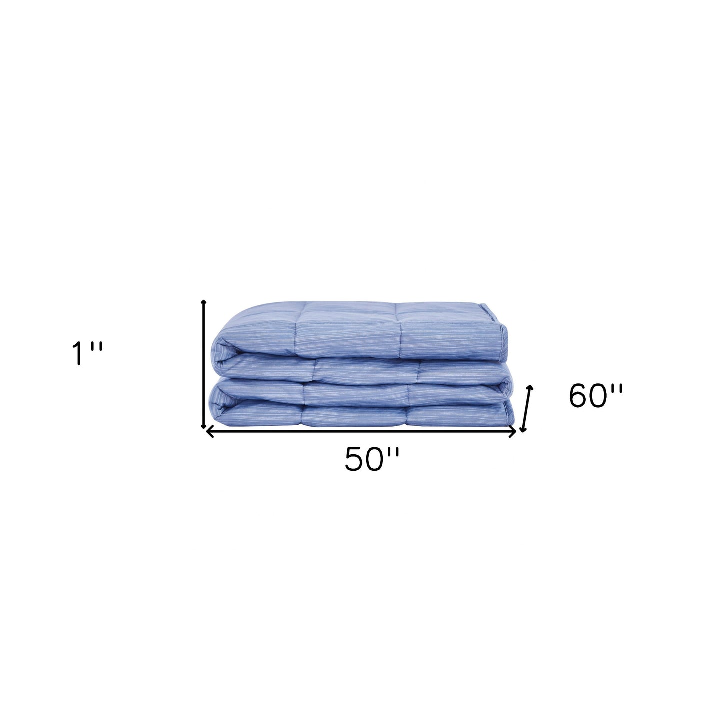 Blue Striped Polar Air Cooling Weighted Thrown Blanket
