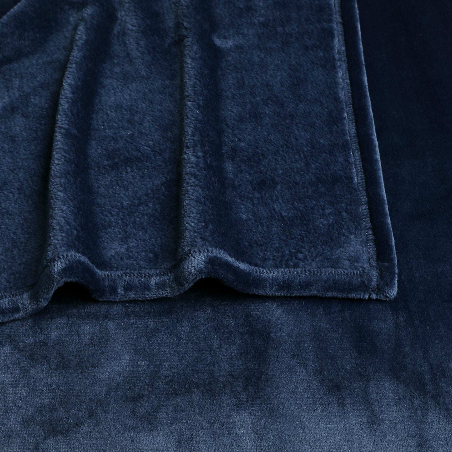 Navy Blue Solid Anti Microbial Oversized Throw