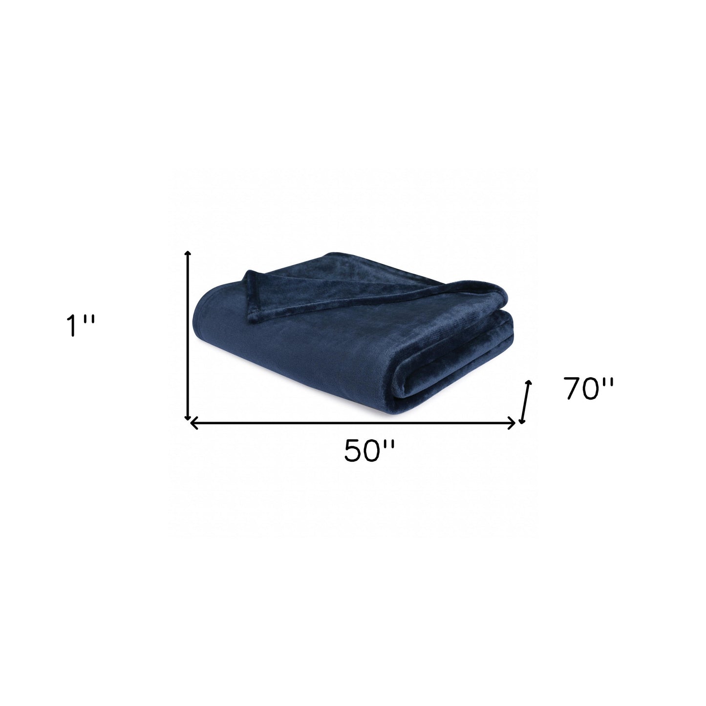 Navy Blue Solid Anti Microbial Oversized Throw