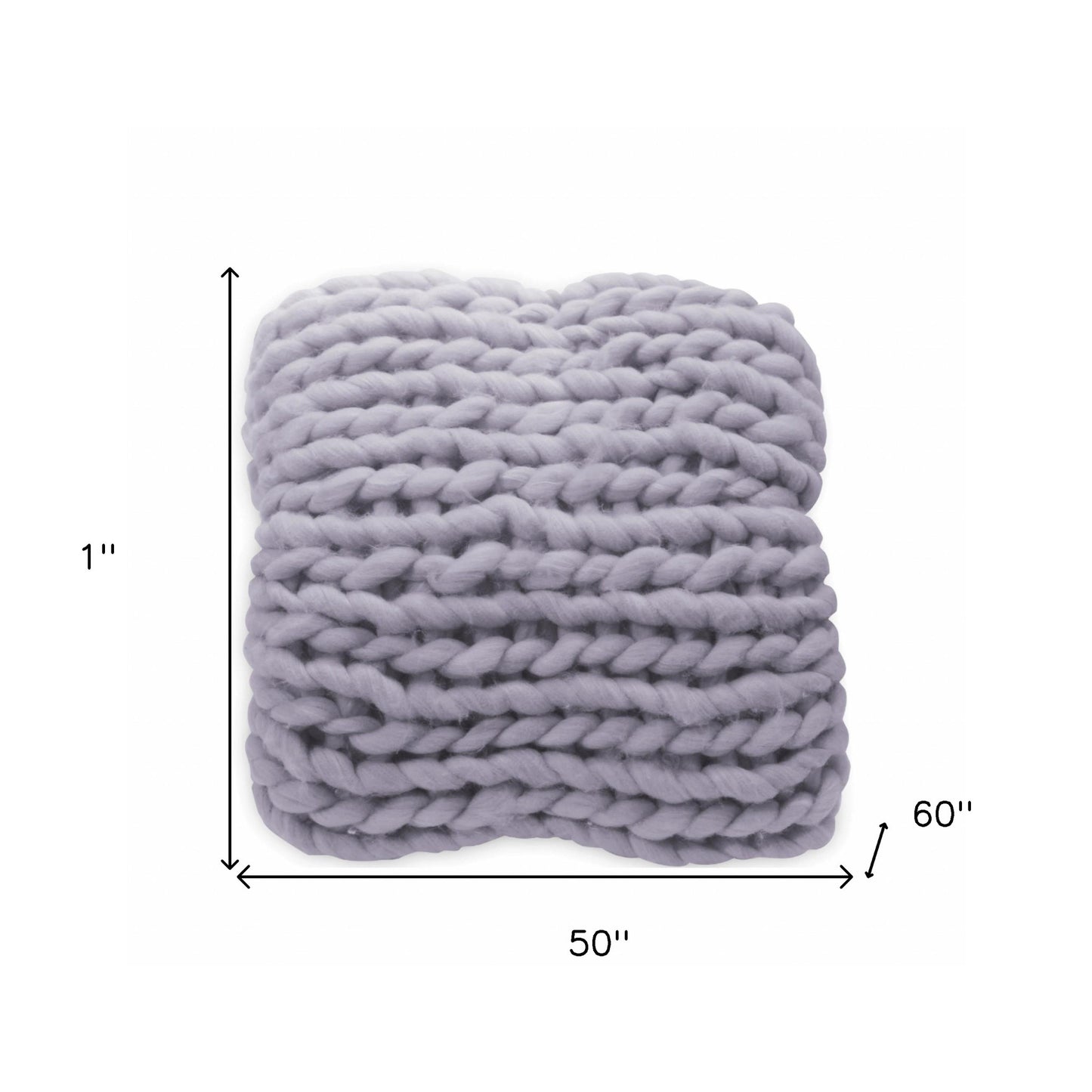 Dark Grey Boho Chunky Knit Throw Blanket