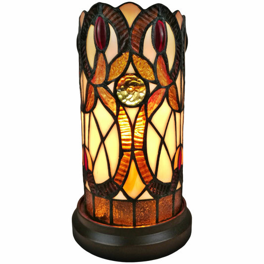 11" Tiffany Style Floral Vintage Accent Table Lamp