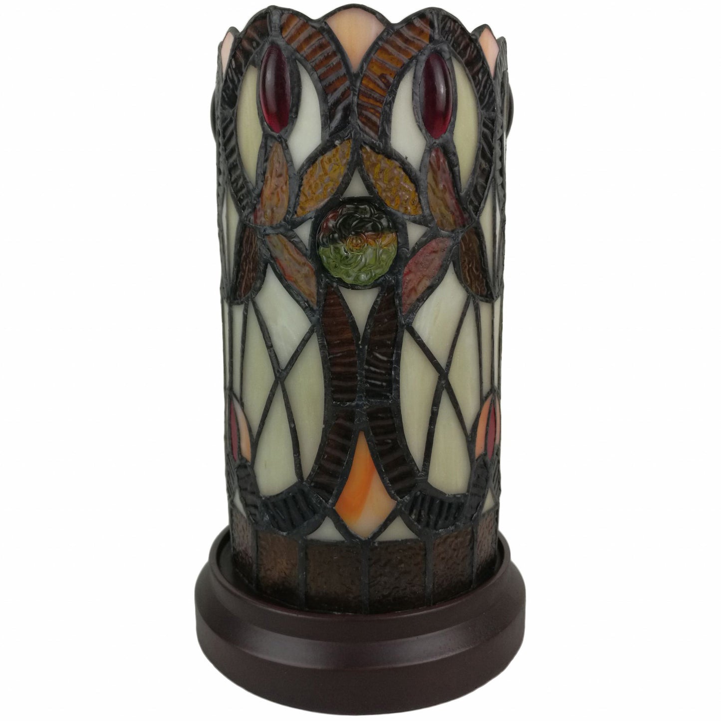 11" Tiffany Style Floral Vintage Accent Table Lamp
