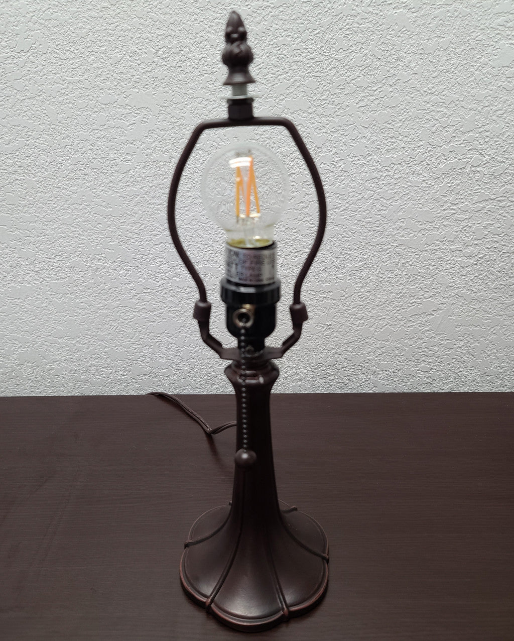 15" Tiffany Style Blue Floral Table Lamp
