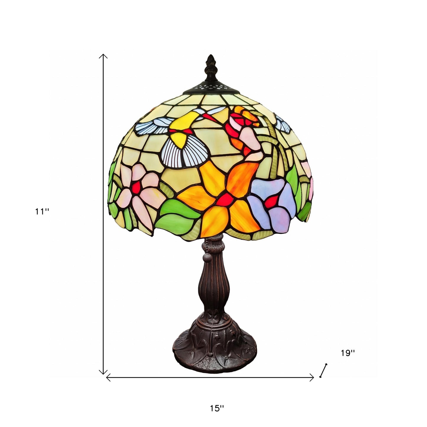 18" Tiffany Style Floral Table Lamp