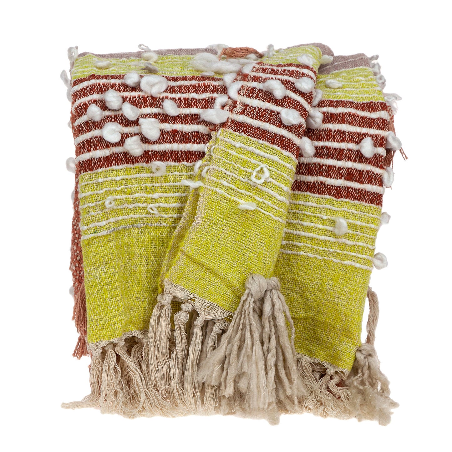 Burnt Orange Woven Wool Solid Color Reversable Throw