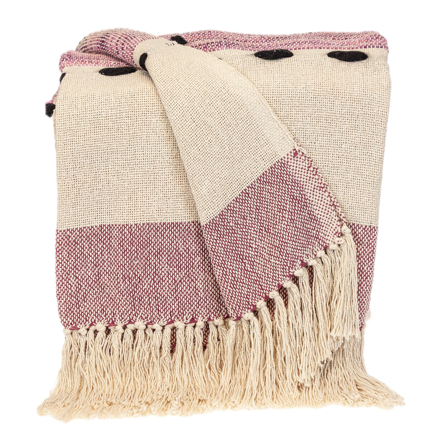 Parkland Collection Transitional Vereigated Purple Rectangle 50" x 60" Throw