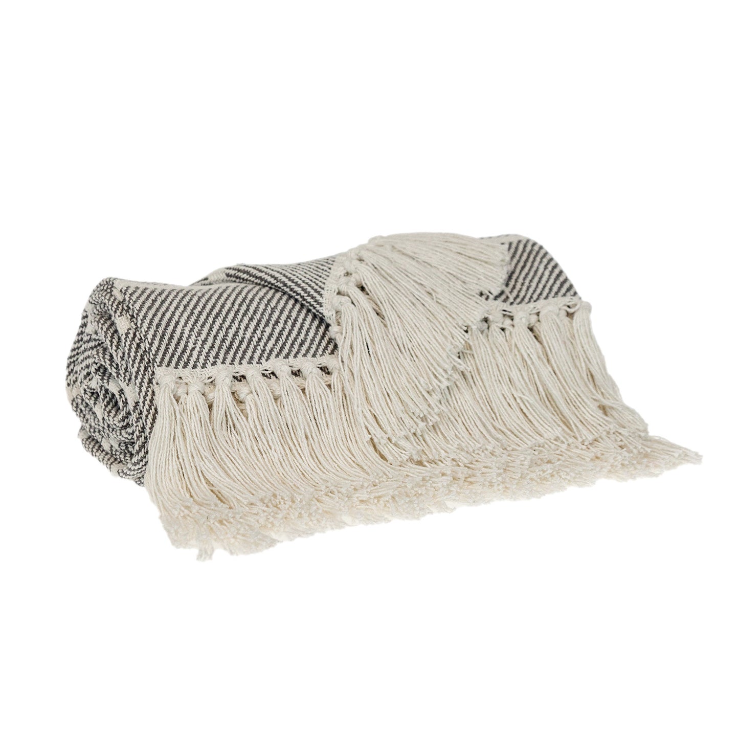 Parkland Collection Transitional Stripe Gray Rectangle 50" x 60" Throw