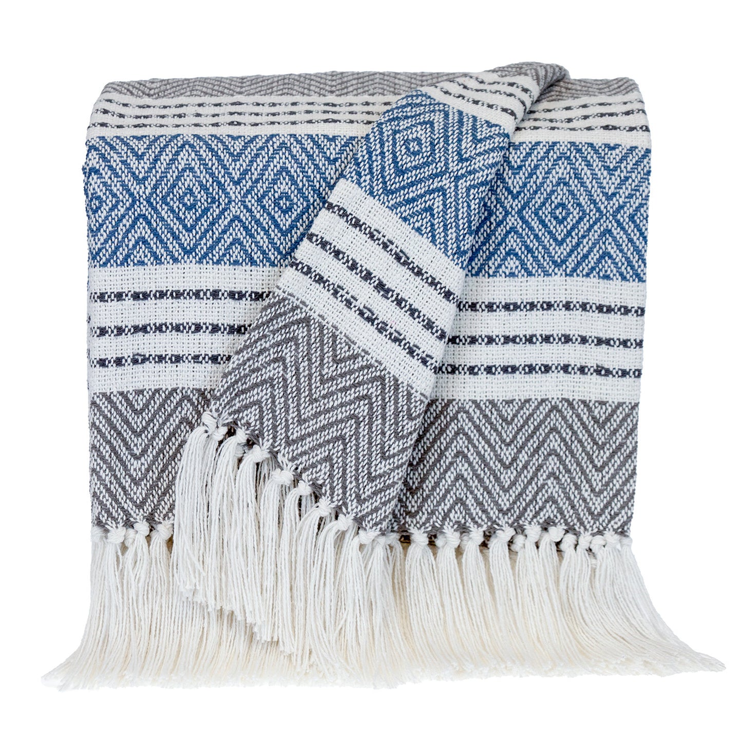 Parkland Collection Transitional Stripes Charcoal Rectangle 50" x 60" Throw