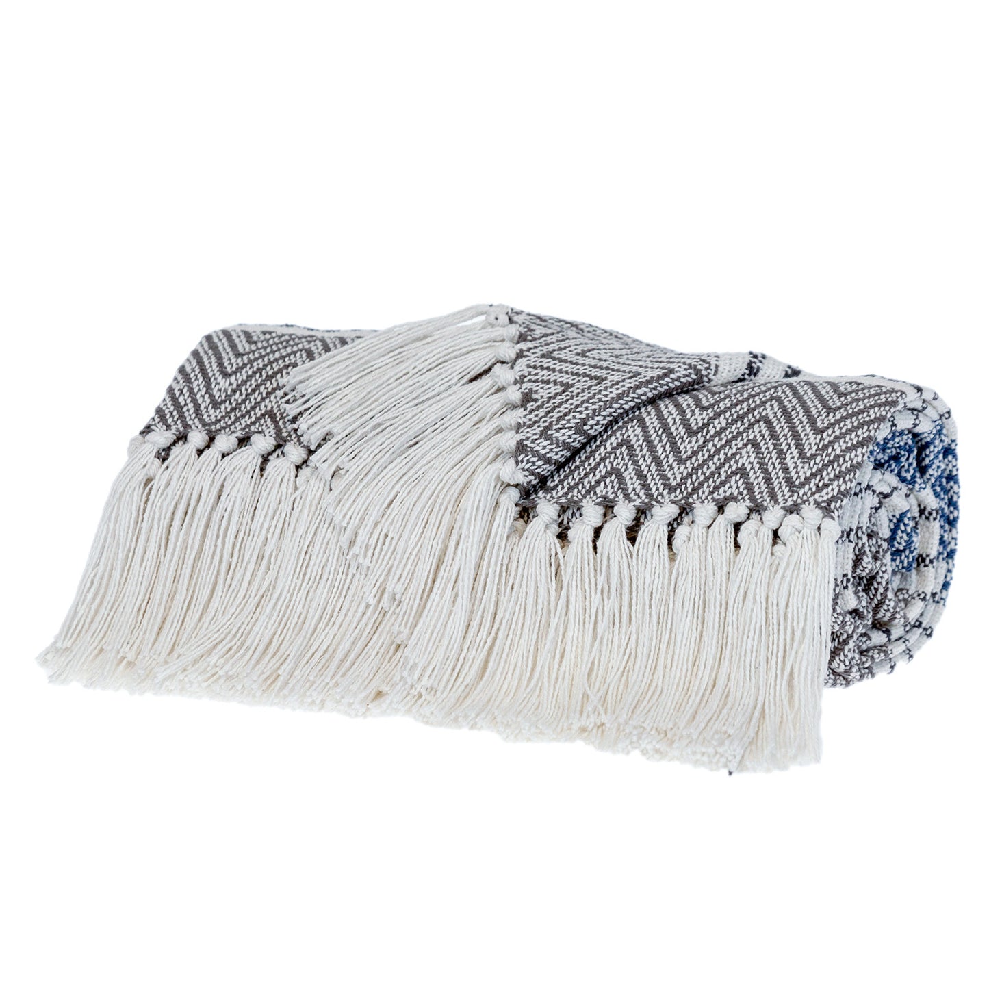 Parkland Collection Transitional Stripes Charcoal Rectangle 50" x 60" Throw