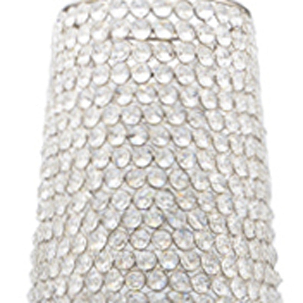47" Bling Faux Crystal Beads Barrel Floor Vase