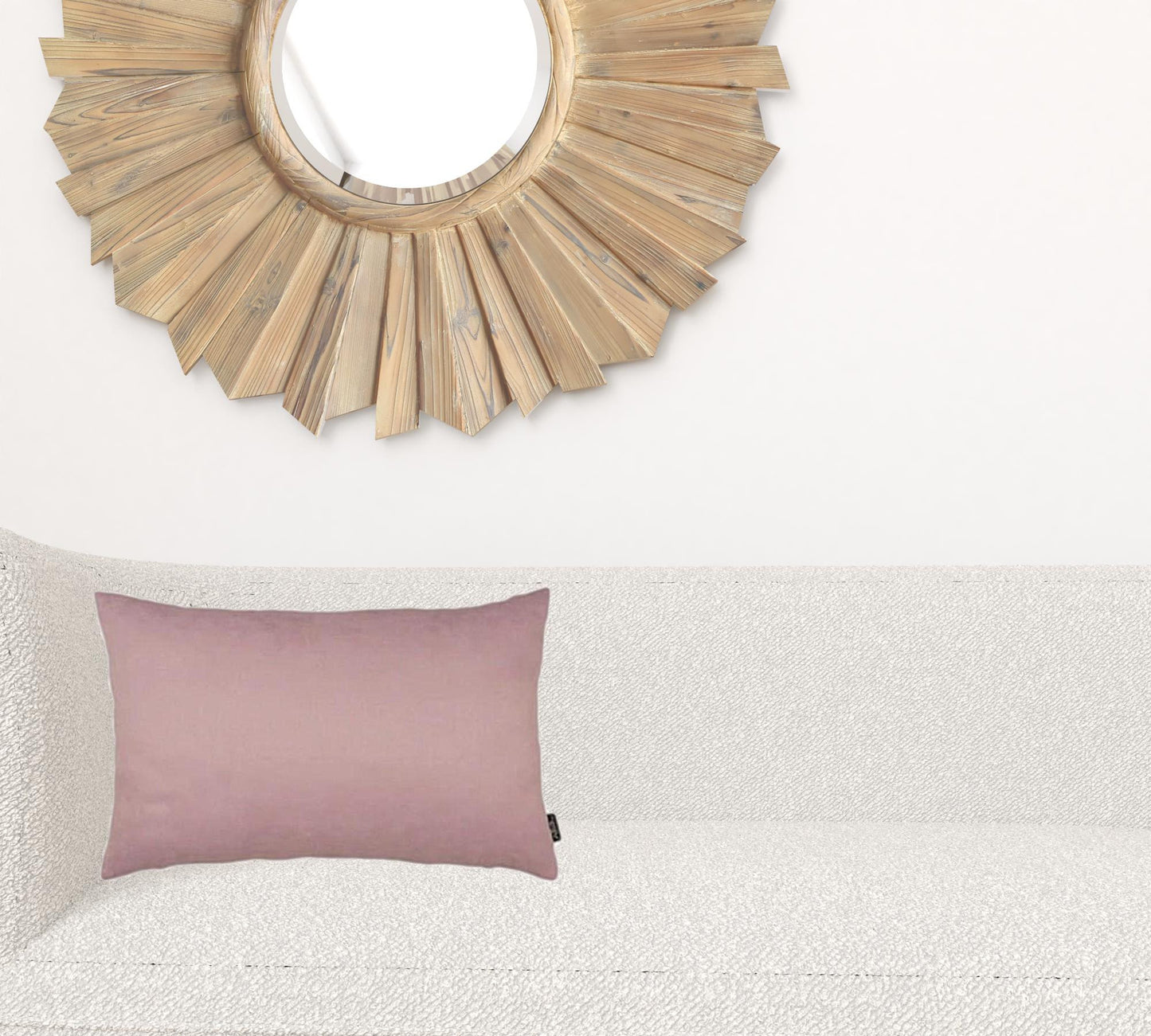 Set Of Two 12" X 20" Light Pink Zippered Polyester Lumbar Pillow Cover