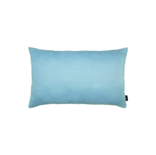 Set Of Two 12" X 20" Sky Blue Polyester Zippered Pillow Cover