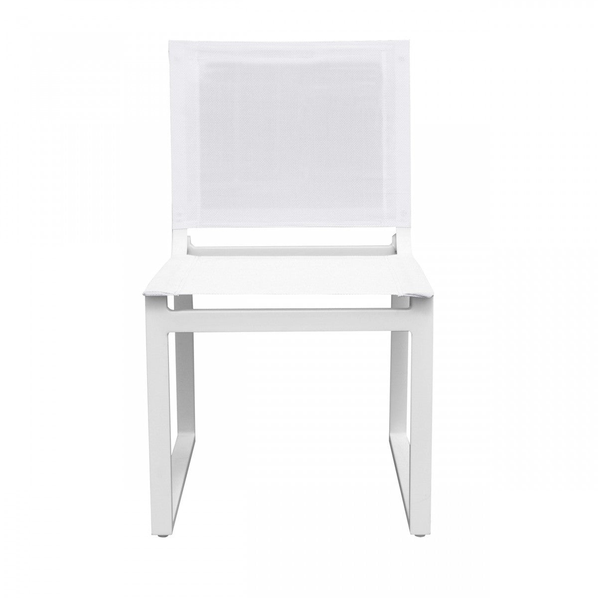 20" Set Of Two White Metal Dining Chair