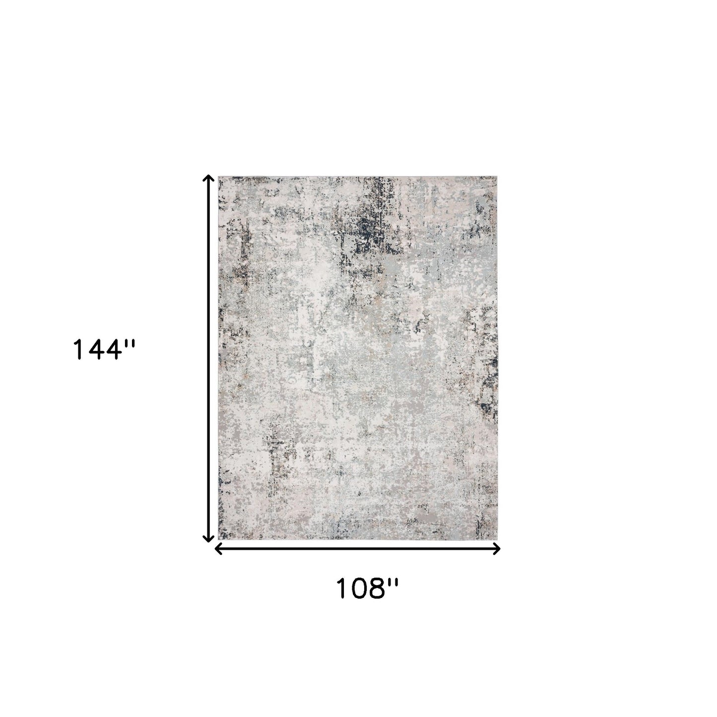 9 X 12' Gray Cream And Taupe Abstract Stain Resistant Area Rug