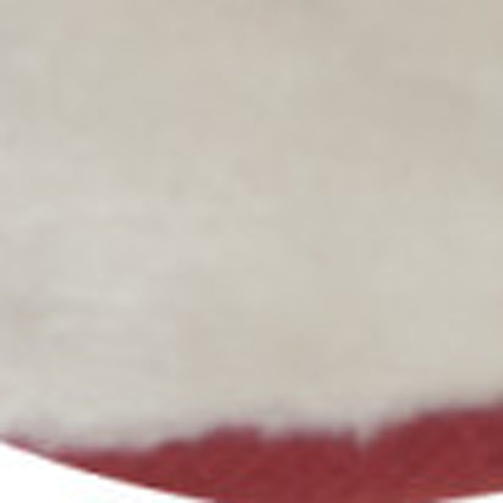 16" X 16" Beige Zippered Handmade Velvet Christmas Wreath Throw Pillow