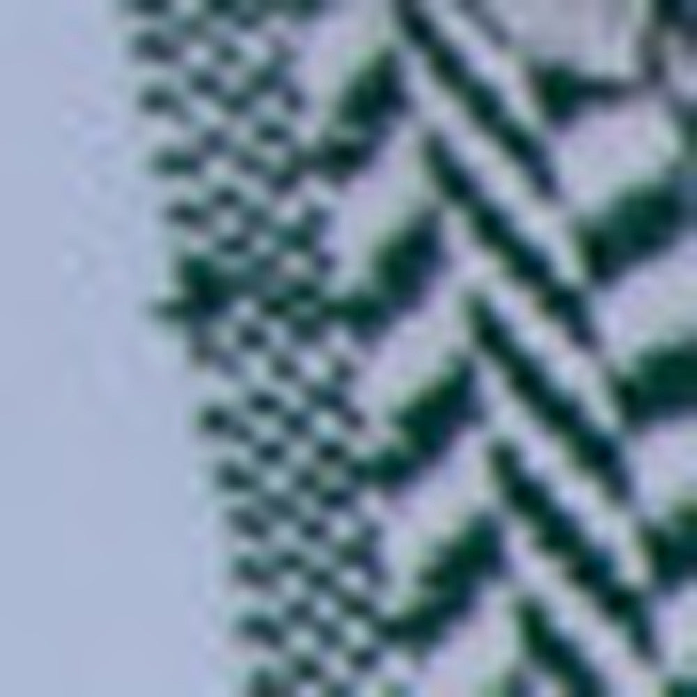 Green Woven Cotton Herringbone Throw