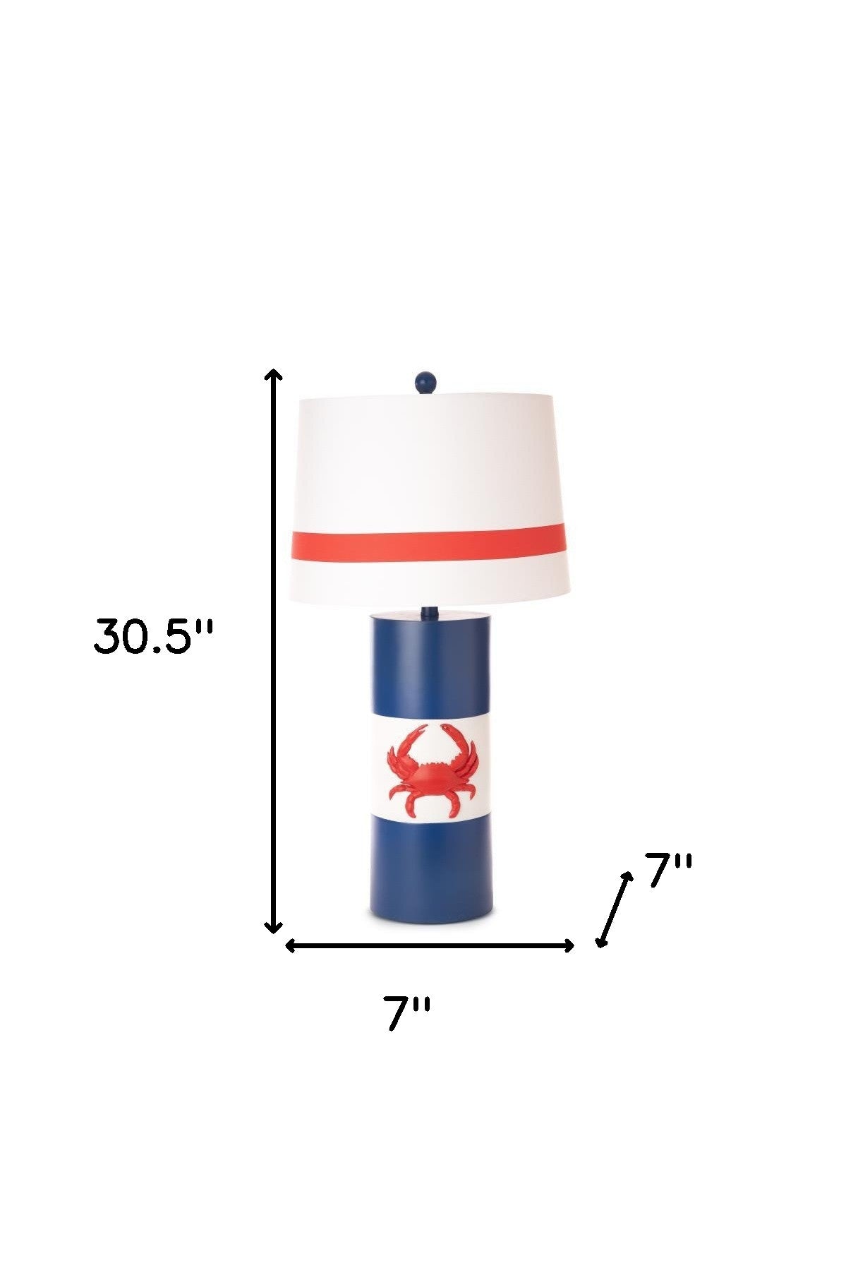 Set Of Two 31" Blue Table Lamps With White Empire Shade