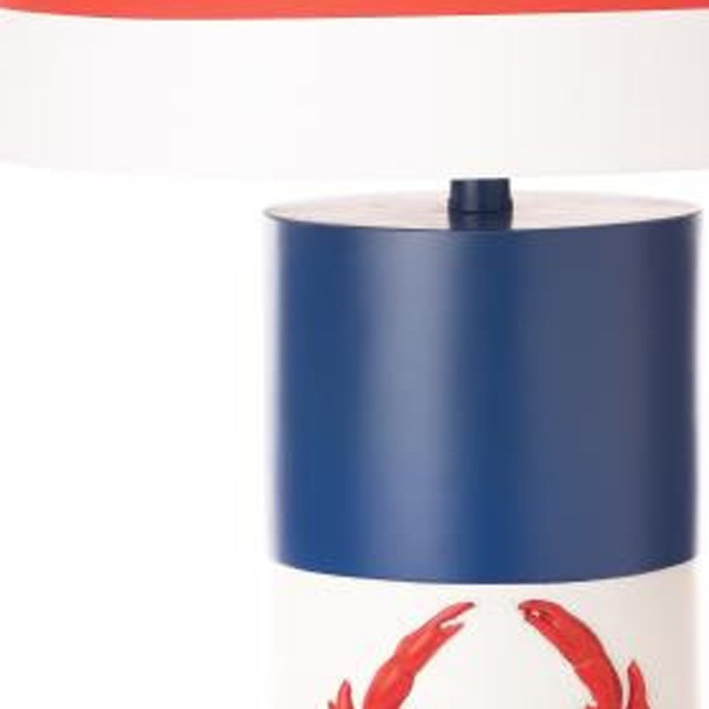 Set Of Two 31" Blue Table Lamps With White Empire Shade