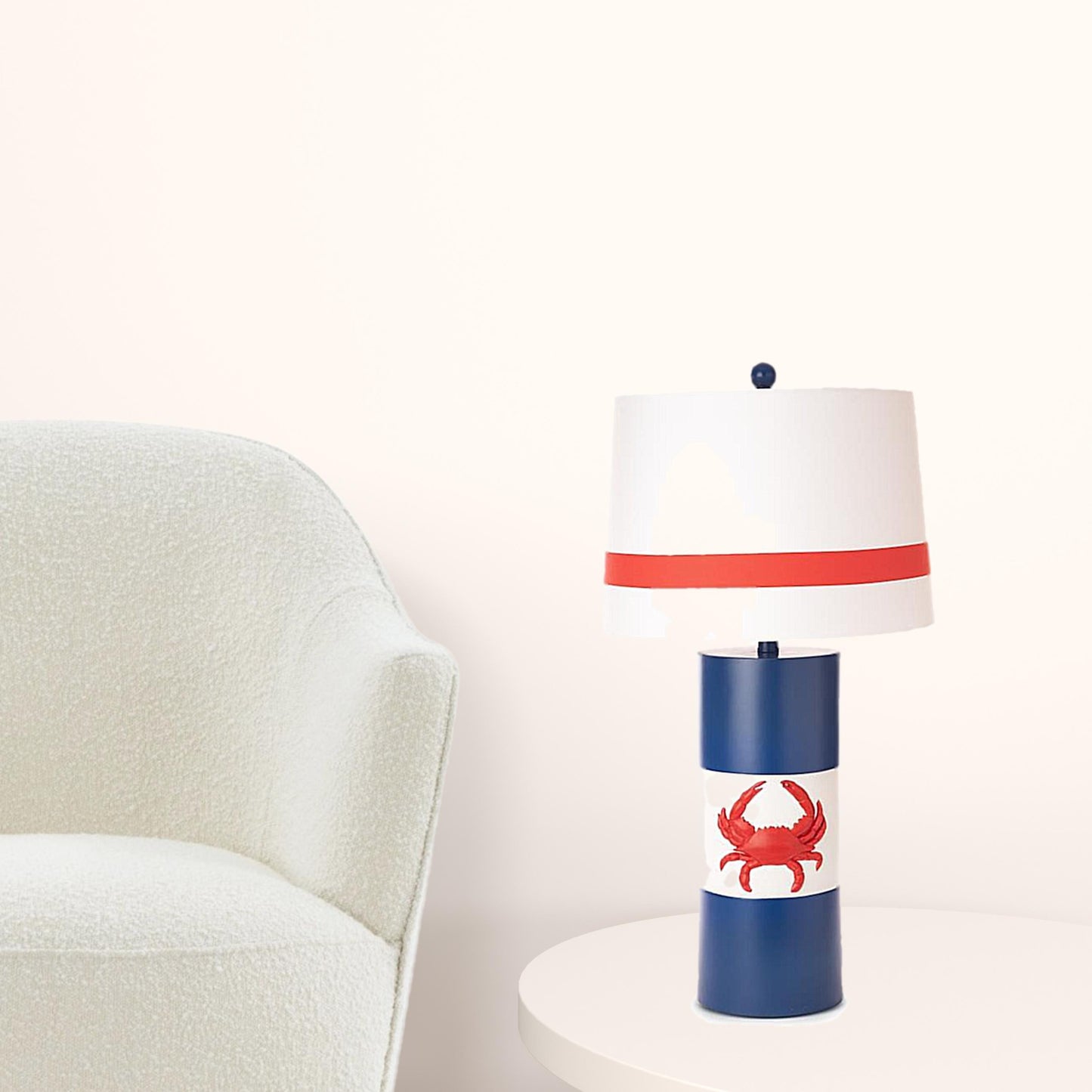 Set Of Two 31" Blue Table Lamps With White Empire Shade