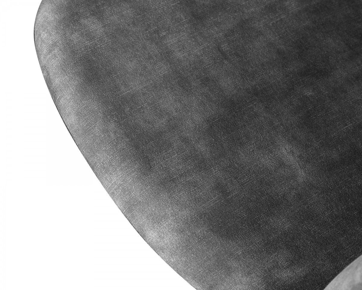 24" Dark Grey Velvet Solid Color Barrel Chair