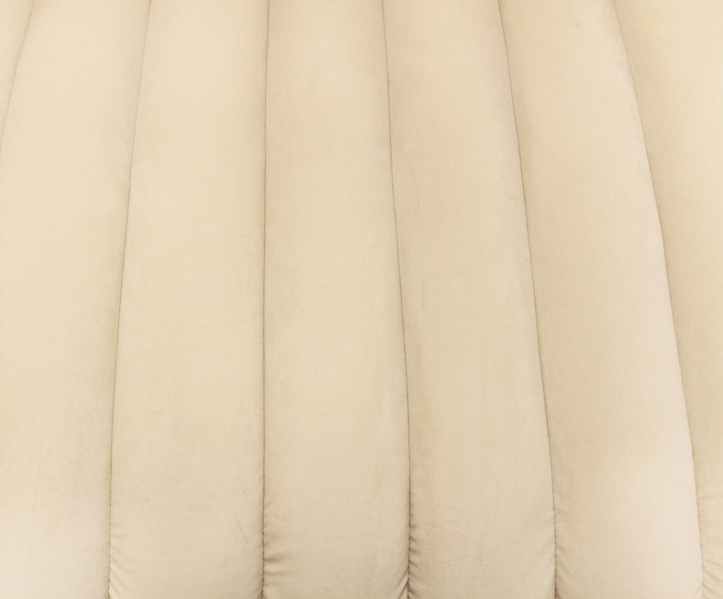 90" Ivory Channeled Velvet and Gold Sofa