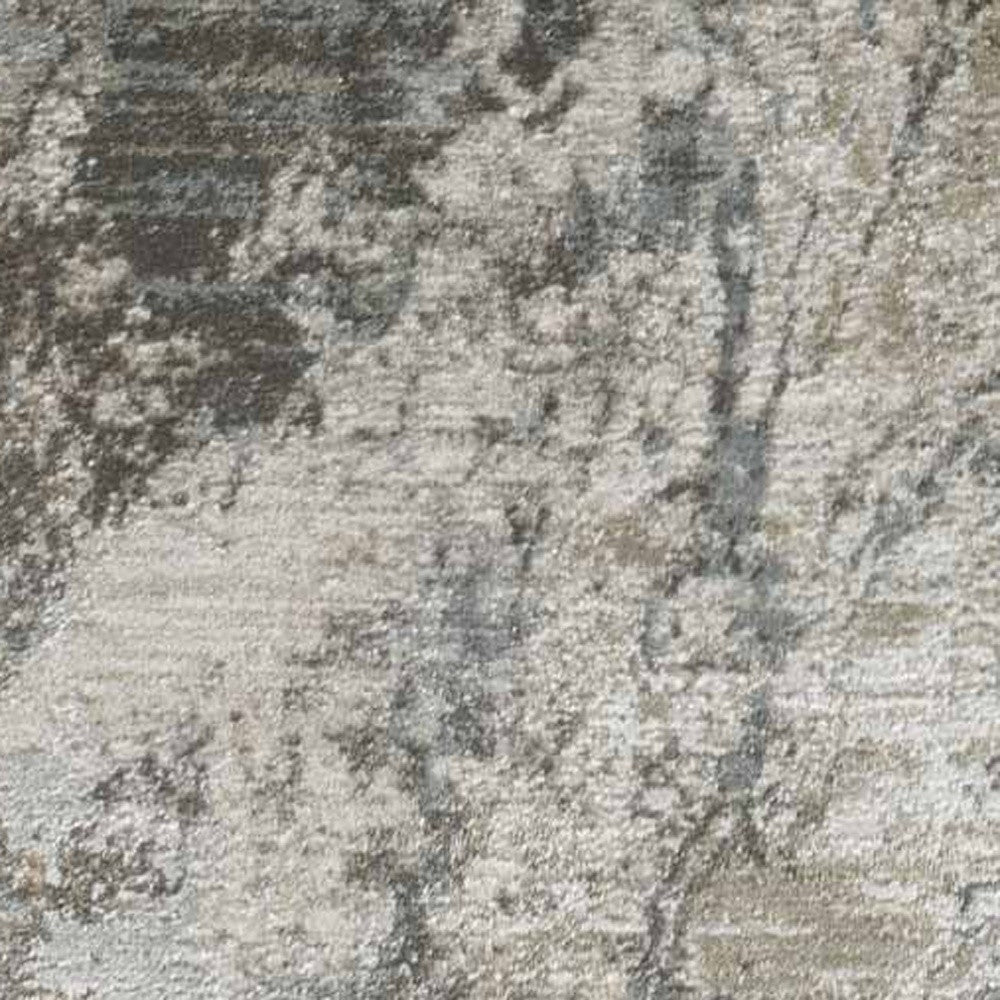 5' X 8' Beige Abstract Power Loom Area Rug