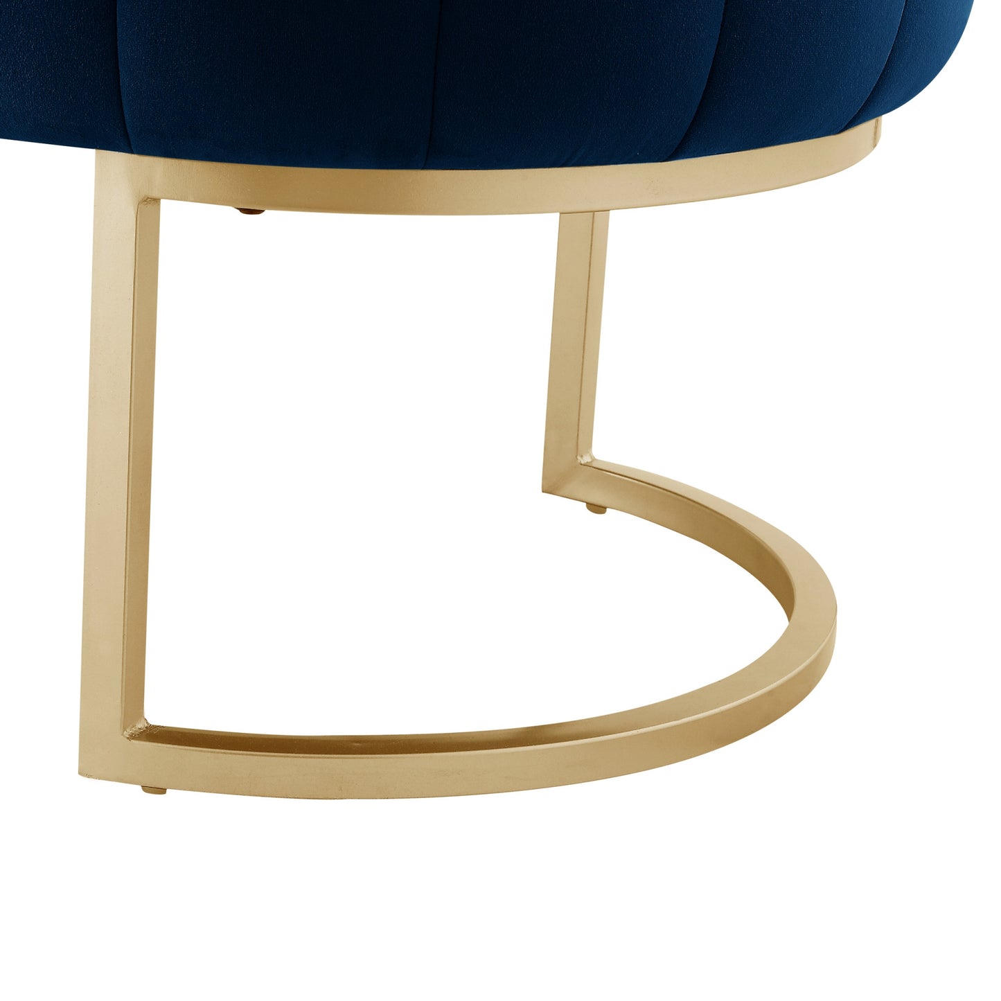 53" Blush And Gold Upholstered Velvet Bench