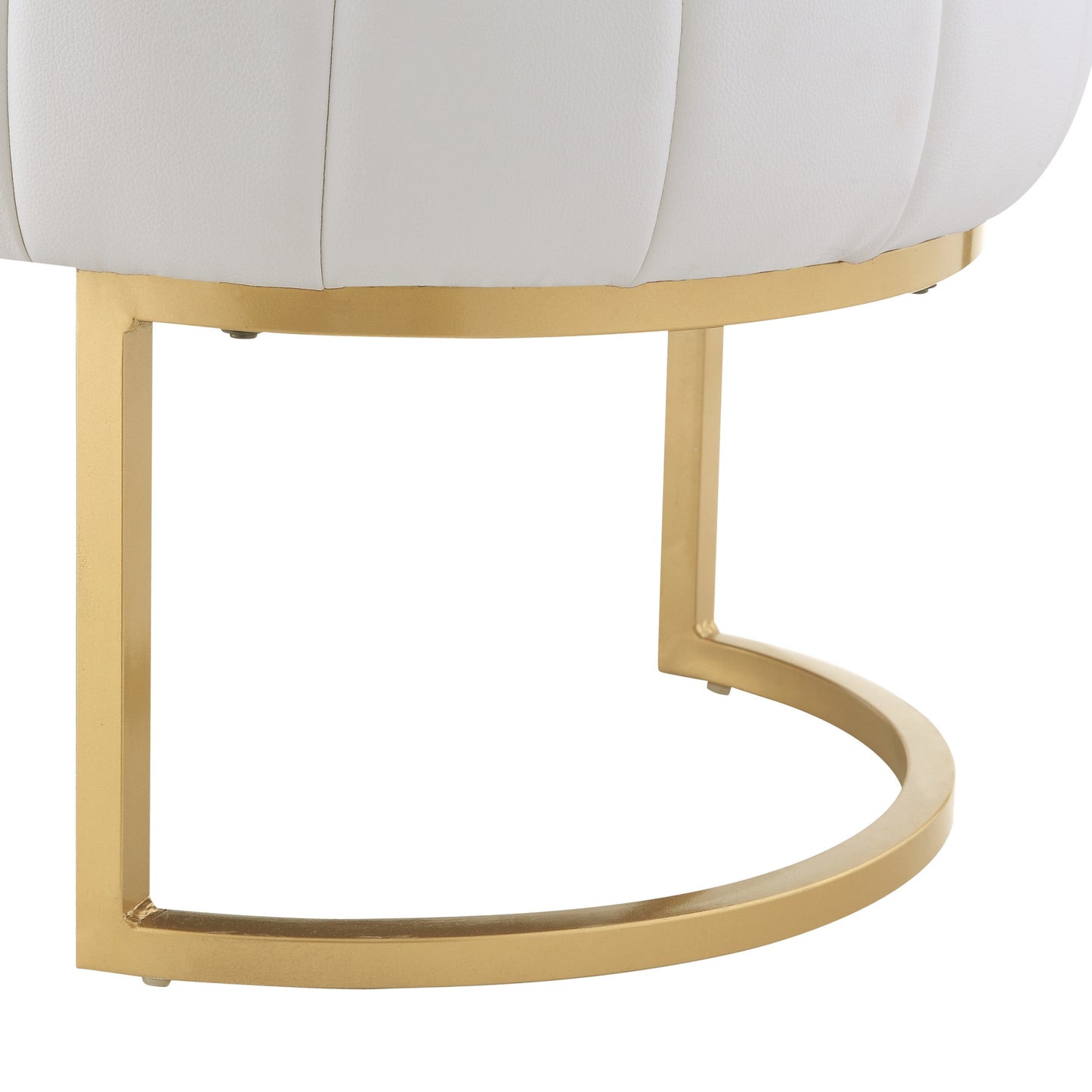 53" Blush And Gold Upholstered Velvet Bench