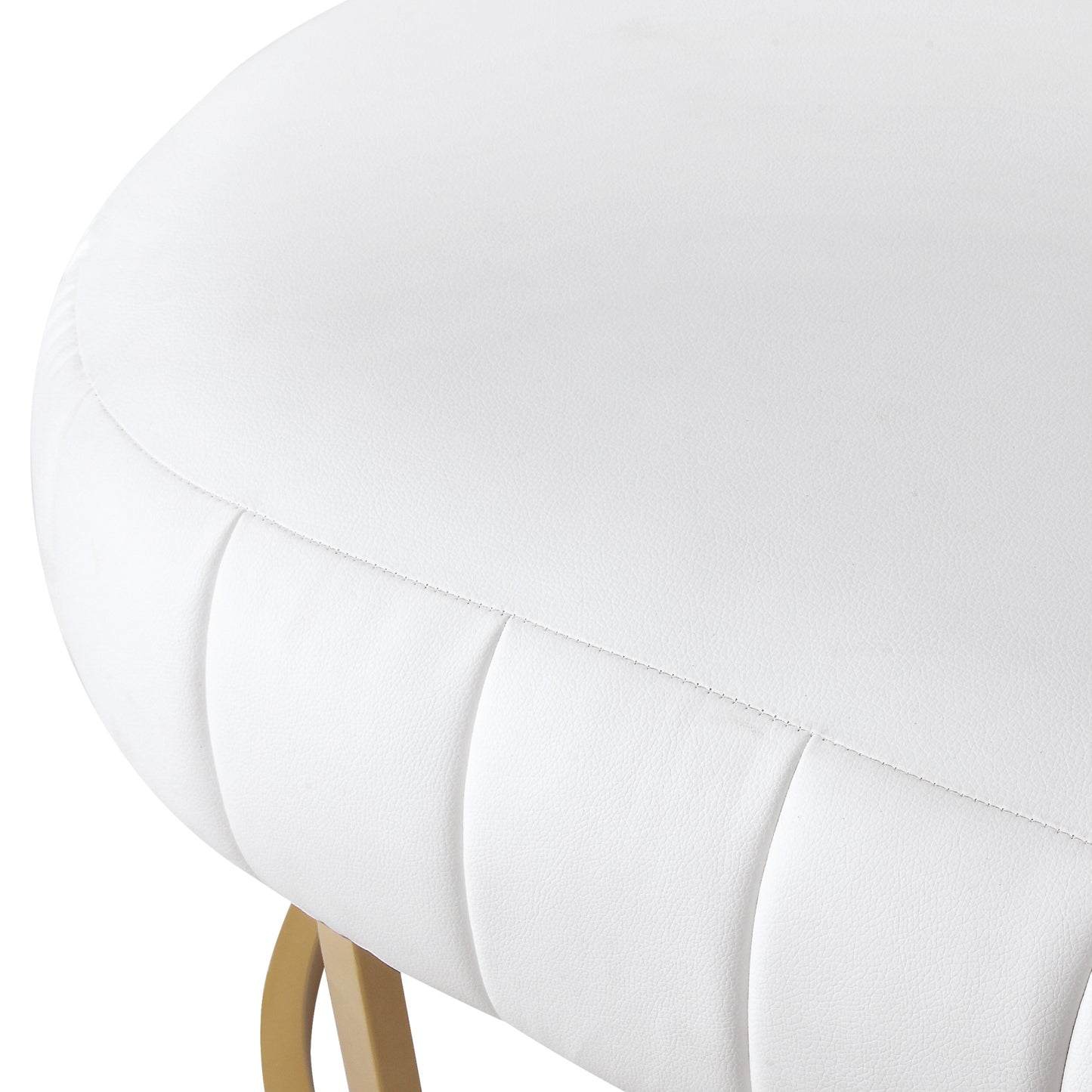 53" Blush And Gold Upholstered Velvet Bench