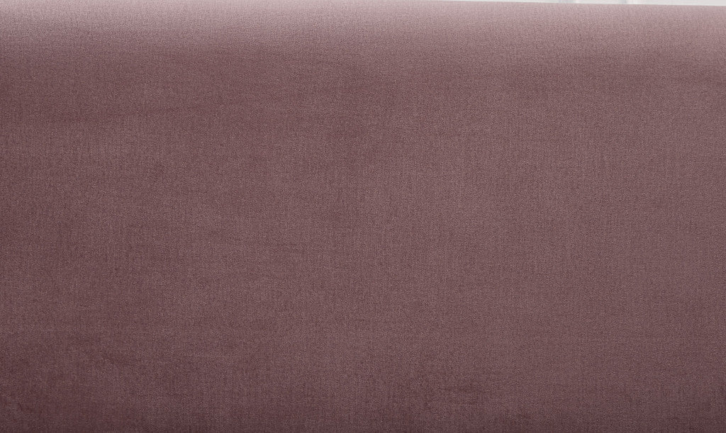 90" Pink Velvet And Gold Sofa