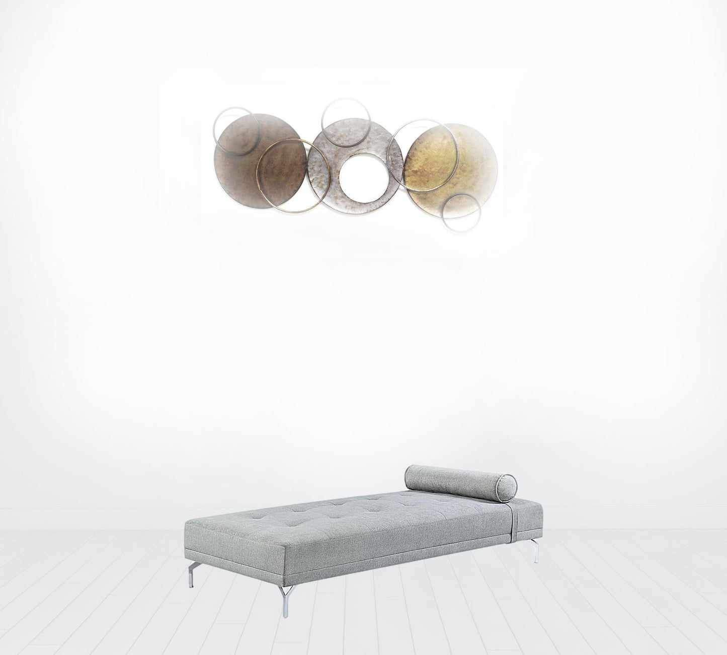74" Gray Velvet And Black Sofa