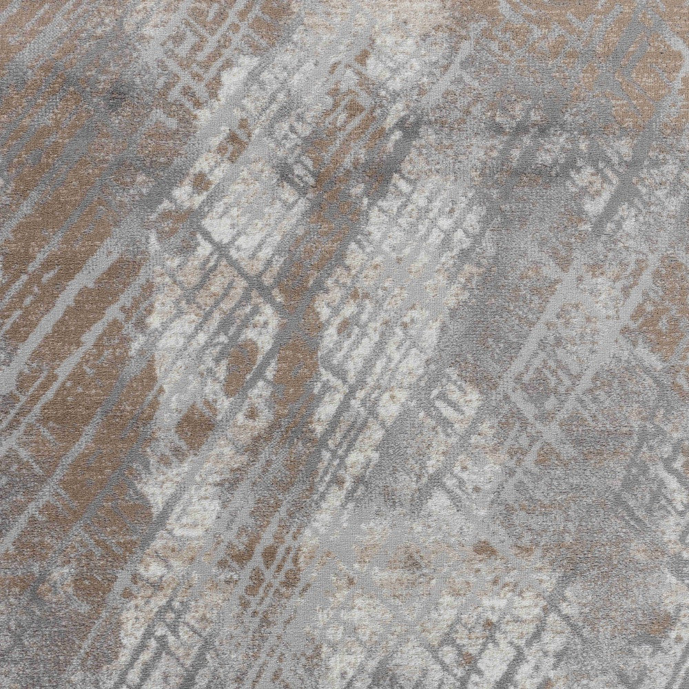 4' X 6' Brown Abstract Area Rug