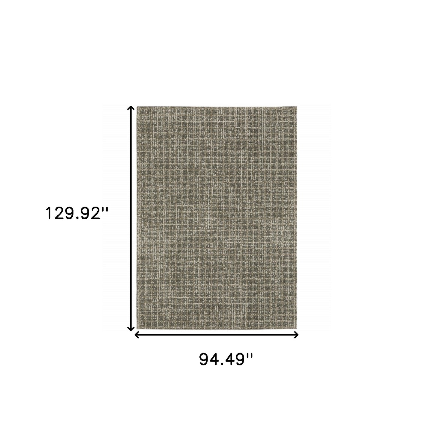8' X 11' Grey Tan And Beige Geometric Power Loom Stain Resistant Area Rug