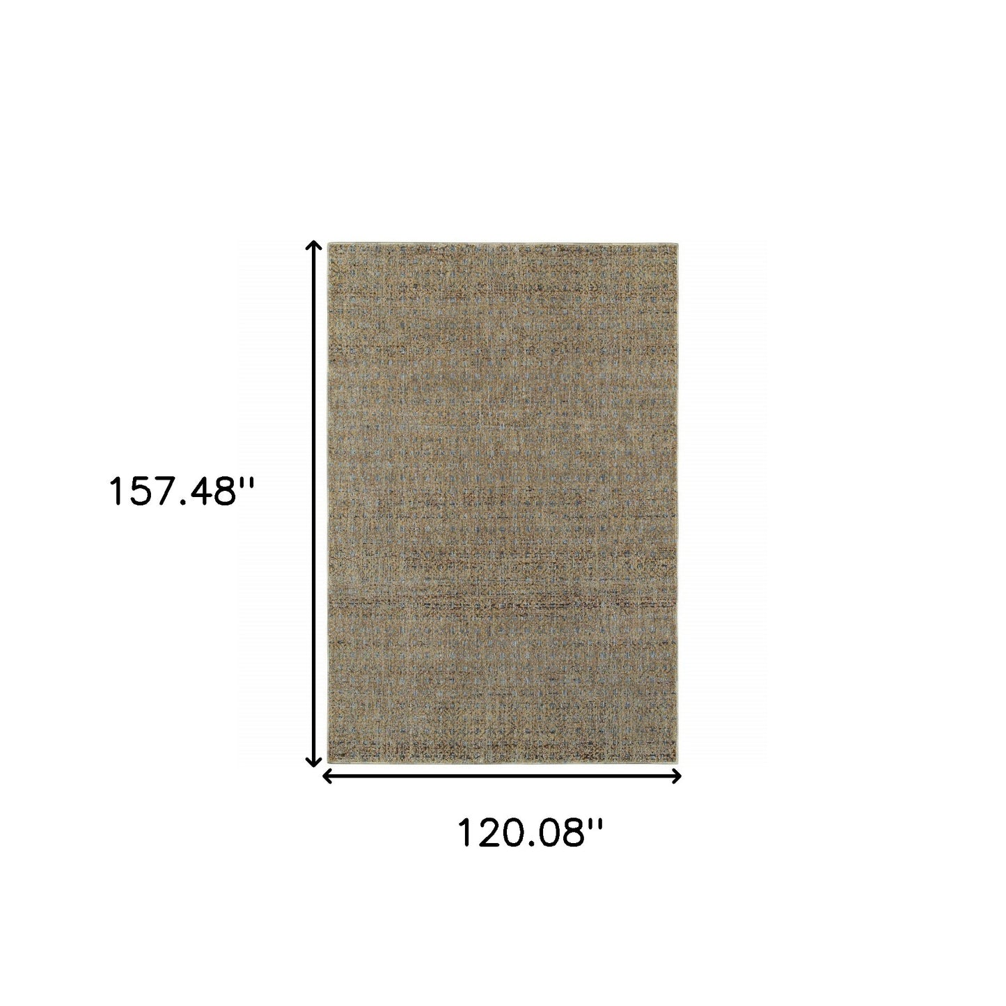 10' X 13' Silver Gold Rust And Blue Green Geometric Power Loom Stain Resistant Area Rug